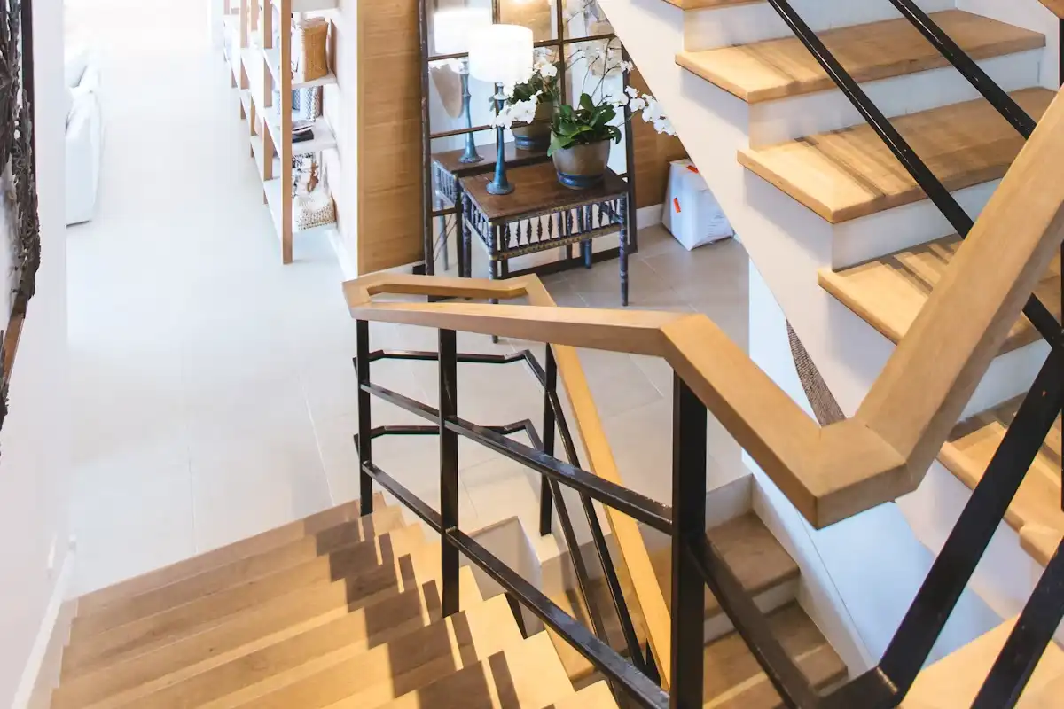 Cozy home interior with natural light through large window