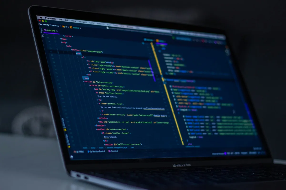 Developer working with a GitHub code repository